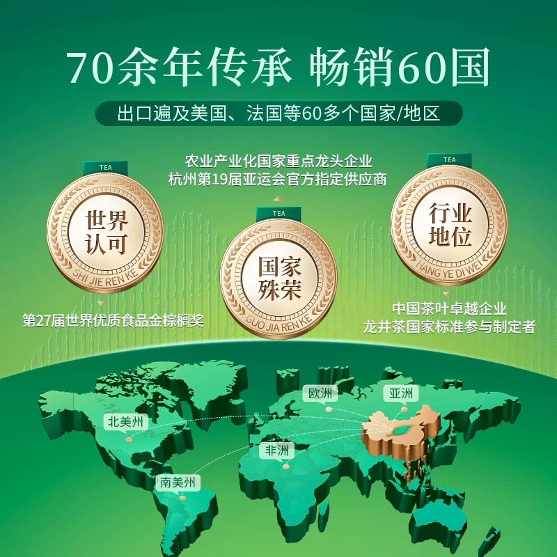 【中国直邮】 狮峰茶叶 2025年明前特级狮峰西湖龙井50g