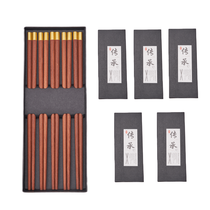  25 Pairs Chopsticks FU Chopsticks Made From Red Rosewood