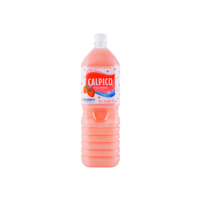 日本CALPICO 无碳酸天然乳酸菌饮料 草莓味 超大瓶 1.5L