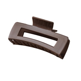 【中国直邮】 HSPM 新款柔软防摔耐用软硅胶发夹方形软抓夹 咖啡色 10.5cm 1个装