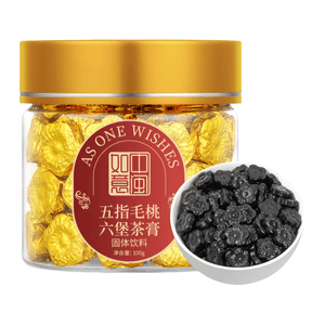 Zhongmin Ruyi Five-Fingered Fuzzy Peach Liubao Tea Paste, Fire-cooked, Rich-flavor Instant Tea 100g*1 Can