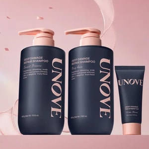 Deep Damage Repair Shampoo Duo Set, #Sweet Breeze + #Rosy Aura, 17.6 oz x2【Includes 40ml Hair Mask Gift】