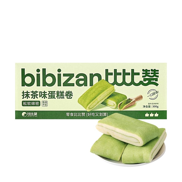 比比贊 抹茶口味蛋糕卷 毛巾捲 300g【新鮮短保】【早餐下午茶點心】 3