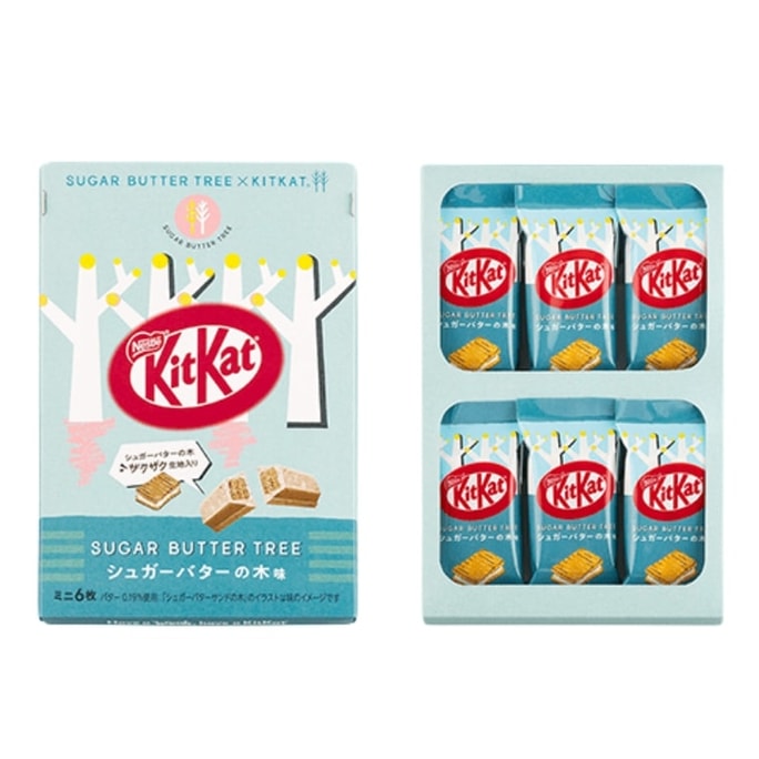 日本 砂糖奶油树 SugarButterTree×KITKAT 期限限定 砂糖奶油树威化饼干味巧克力威化 6枚装