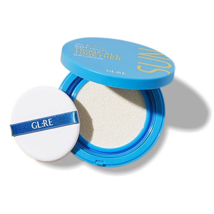 GL:RE Troof All Together Sun Cushion SPF 50+ PA++++ 24 Hour Sun Protection Non Greasy and Cooling Made in Korea (25g)