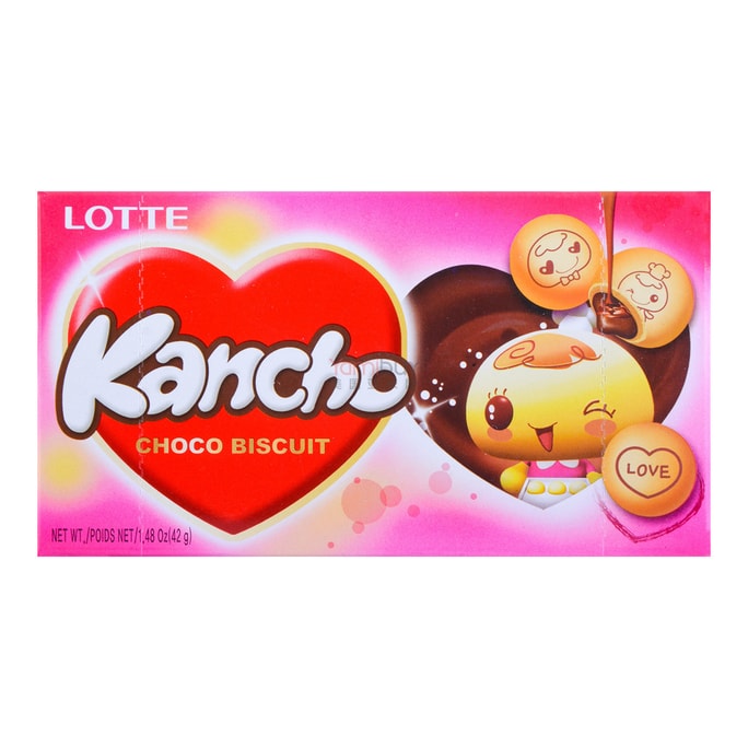 韓國LOTTE樂天 KANCHO 巧克力夾心小餅乾 42g