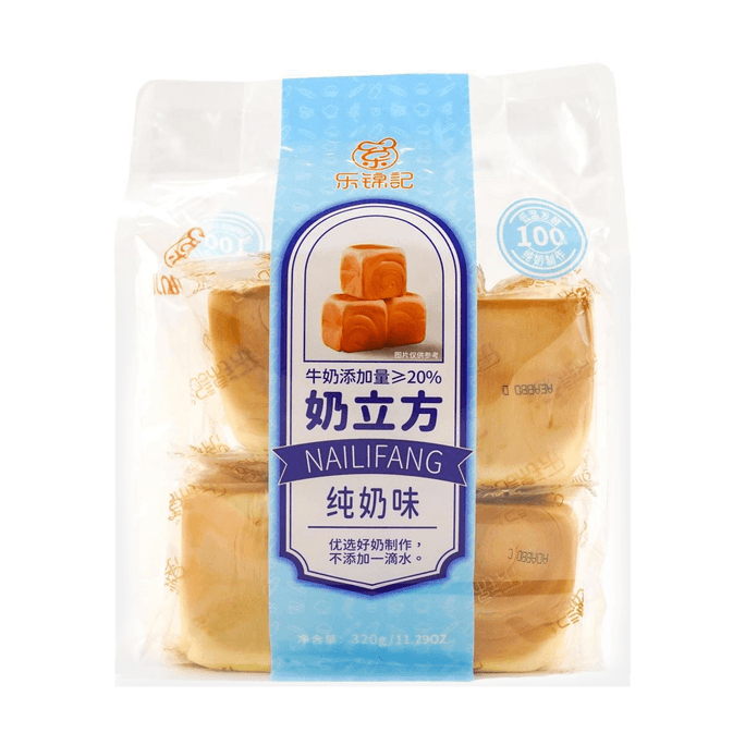 樂錦記 奶立方吐司麵包 早餐手撕吐司 320g【牛奶添加量≥20%】