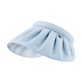【Adjustable Straps】Wide Brim Roll-up Sun Hat Sun Visor Blue