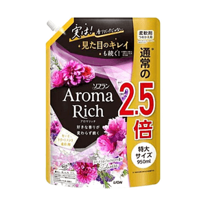 日本狮王LION Soflan香氛柔顺剂 朱丽叶香型 补充装 950ml【持久留香】【防皱防起球】