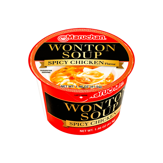 Spicy Chicken Flavor Wonton Soup - Instant Cup, 1.46oz