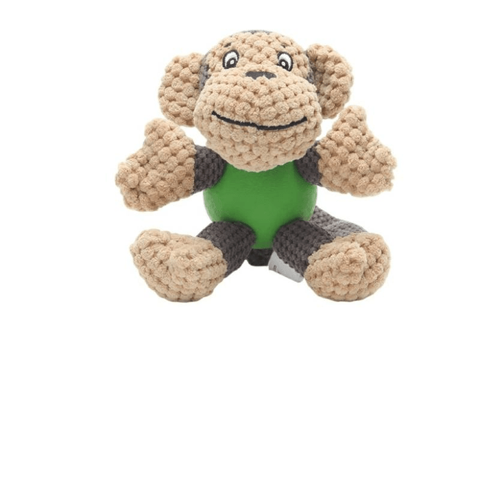 Itebevel plush monkey and dog toy for teething and chewing, 1 piece
