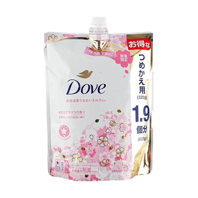 日本DOVE多芬 櫻花香氛沐浴露替換裝 溫和滋潤 持久留香 620g