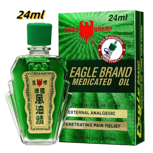 Feng You Jing Medicated Oil 24ml, Cooling Relief for Headache, Dizziness, Muscle Aches & Insect Bites, External Analgesic, Made in Singapore