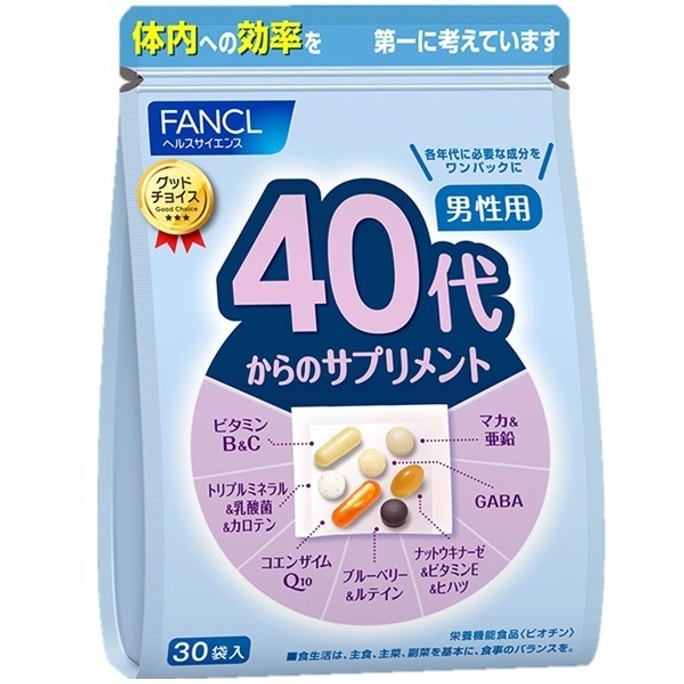 【日本直邮】日本FANCL 男性40+综合营养包 30袋入