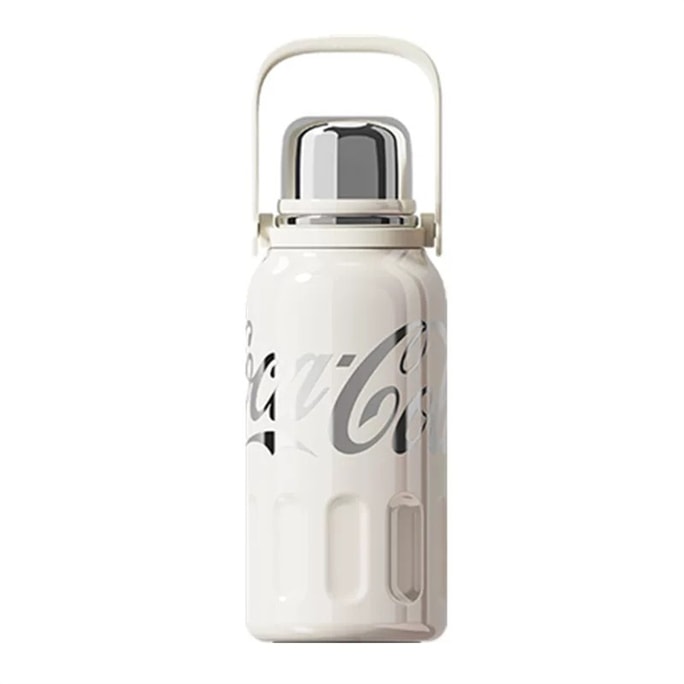 Coca-Cola Insulated Mug Large Large Capacity Water Mug Water Bottle Starlight White 800ml