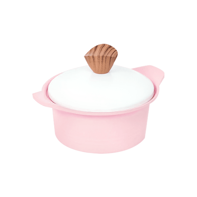 Ceramic Pot With Lid Pastel Pink  IH Compatible 20cm