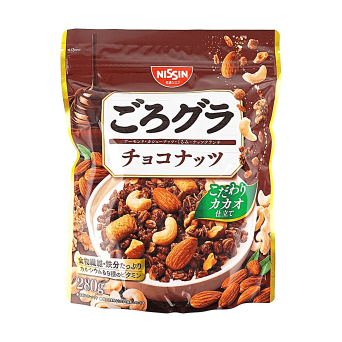 ゴログラグラノーラ チョコレートナッツ味 9.88 oz 【濃厚カカオ】【丸ごとナッツ】