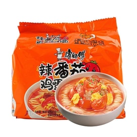 康师傅 方便面 辣番茄鸡蛋牛肉风味 5连包 110g*5包