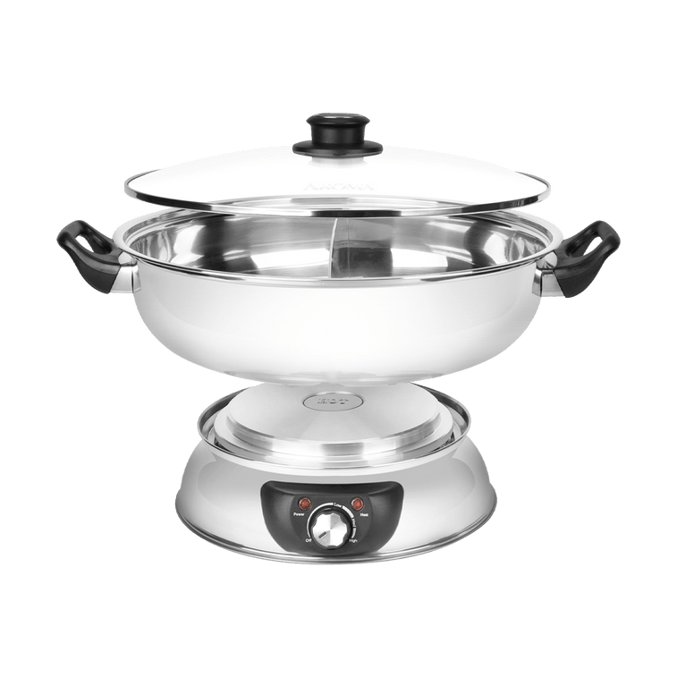 【Low Price Guarantee】5-Qt Stainless Steel Electric Shabu Hot Pot with Lid ASP-610, 1 Year Mfgr Warranty 13