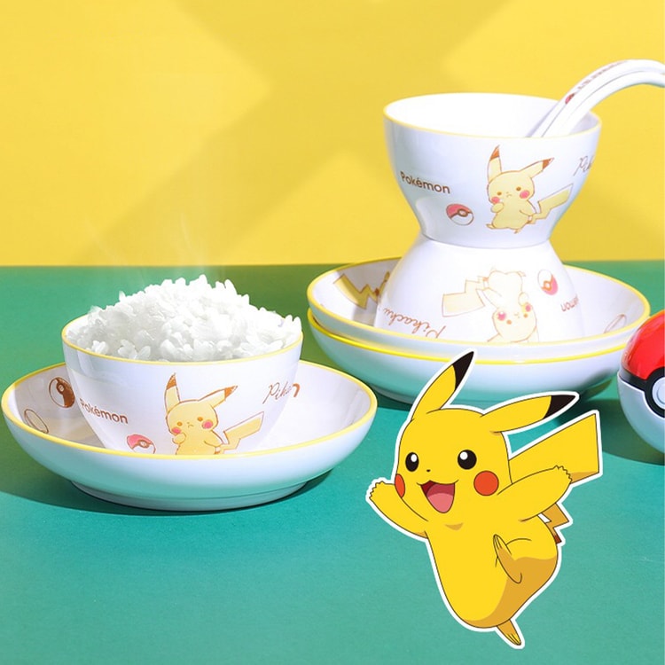 Pokemon Pikachu ポケモン ピカチュウ ボウルとプーン 食器 8 個セット