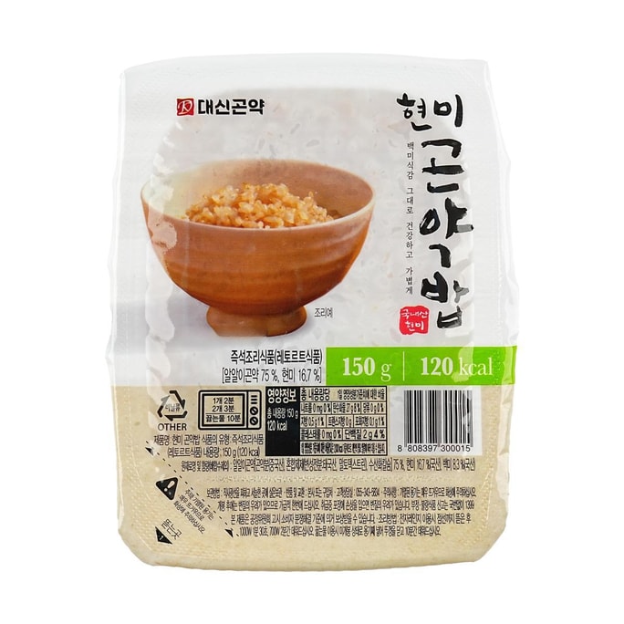 韓國DAESHIN 蒟蒻糙米即食飯 150g【低卡輕食代餐】