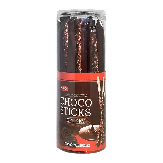 韩国NICOS 香脆巧克力棒 桶装 10支入180g