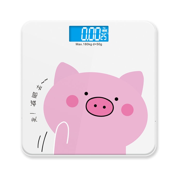 Home USB Cartoon Human Health Scale White Pig