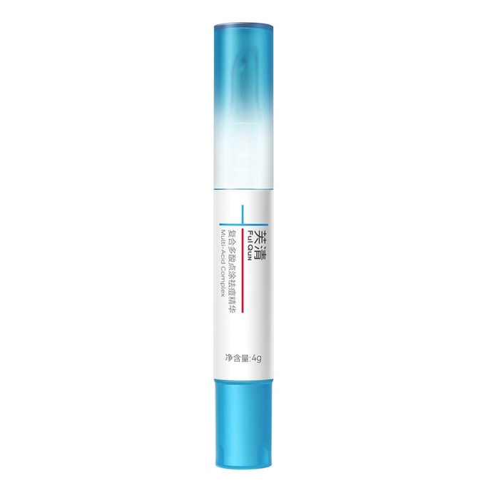 【Expédition directe de Chine】 Fuqing Sérum ponctuel multi-acides pour l'acné, stylo à acide salicylique pour l'acné, contrôle de l'huile, apaise, exfolie, atténue les marques rouges d'acné, doux et non irritant, 4g/pièce