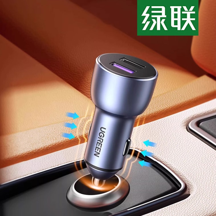 [中国からの直送] UGREEN カーチャージャー (iPhone 8-15 全モデル/Android フォンに適合) - 最大総電力 34.5W のデュアル USB 急速充電アダプター。 4