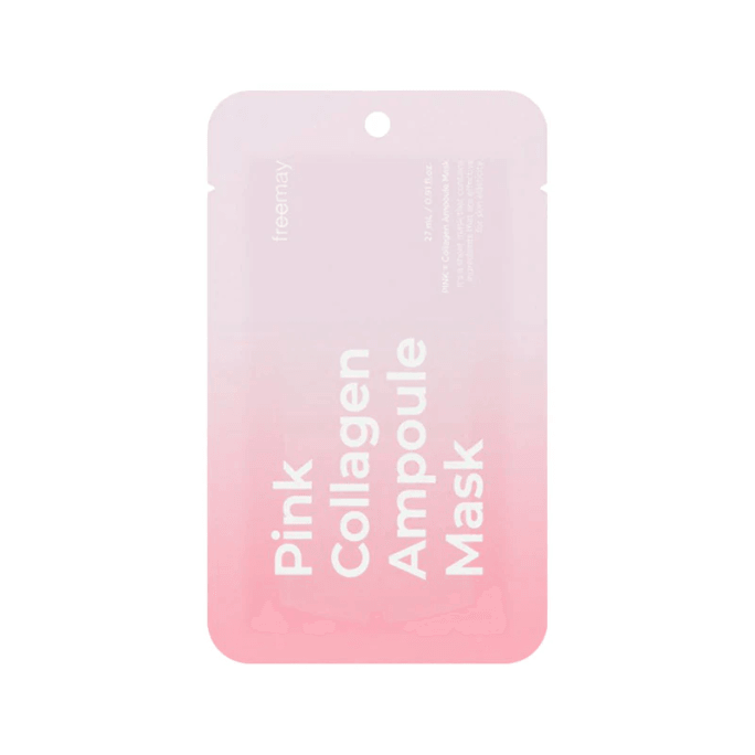 韩国 Freemay 粉色胶原蛋白安瓶面膜单片