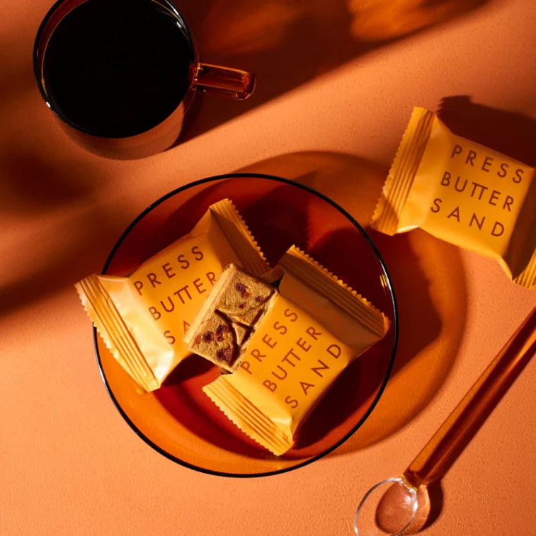 【日本直邮】 日本 press butter sand 期间限定 蜜芋黄油口味奶油夹心 黄油饼干5枚装 4