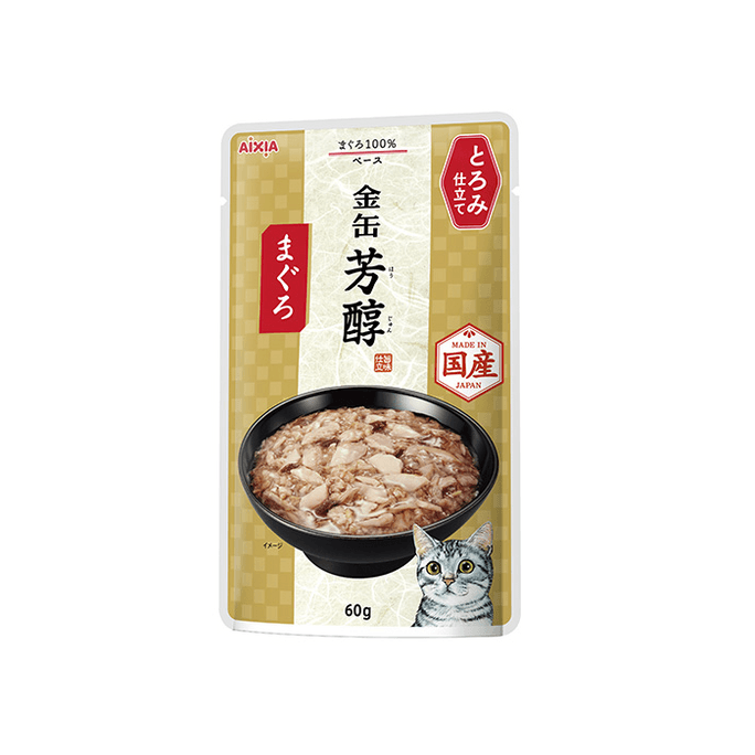 【日本直送】アシヤ ゴールド缶 アロマティックシリーズ キャットフード パウチ 60g【ツナ】
