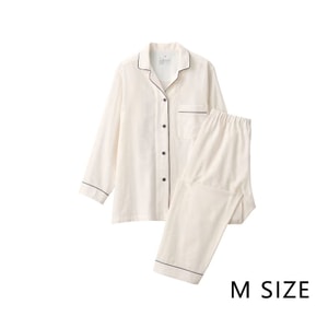 Women’s Double Gauze Pajama Set Off White M Size 1set