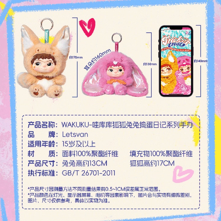 中国直送】MINISO WAKUKU [第2弾：うさぎ＆キツネシリーズ] ブラインド
