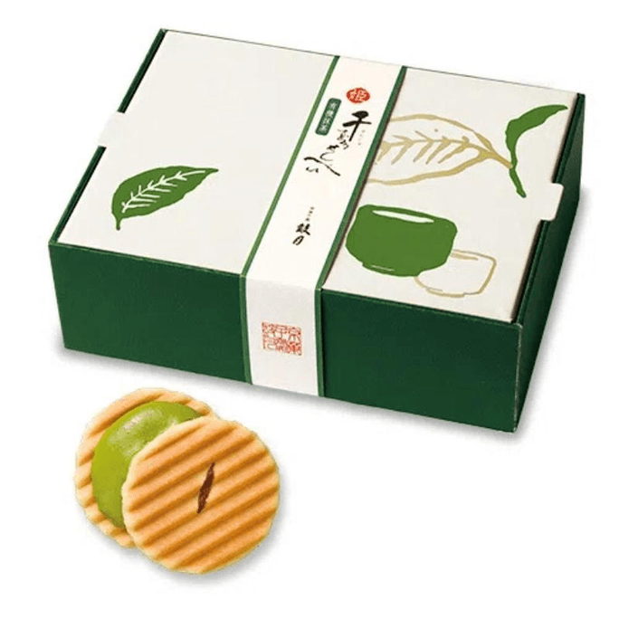 Kyoto Kogetsu Hime Senju Senbei Rice Crackers (Organic Matcha) 12pcs Tasting period 30days