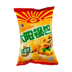 太阳 豆香锅巴 五香味 50g【童年怀旧经典零食】【陕西特产】