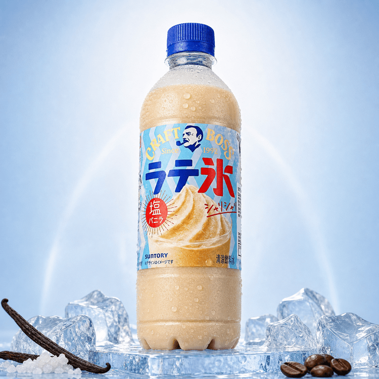 サントリー　15 SUNTORY Craft Boss Salt Vanilla Latte Ice Shake Drink,14.88 fl oz