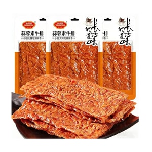 【中国直邮】  怡冠园 蒜蓉素牛排100g*手撕老式大辣片