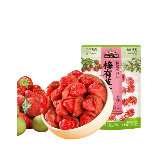 Green plum, strawberry, dried fruit preserves 100g*1 pack