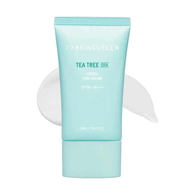 Tea Tree Cica Fresh Sun Cream, Sunscreen, SPF50+ PA++++, 1.69 fl.oz.