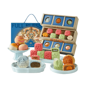 Autumn Deer Mooncake Gift Box ,10 Flavors 13 Pcs 22.22 oz[Peach+Milk Grape+Cantonese Egg Yolk Lotus Seed Paste+Custard]