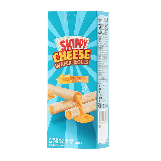 【中国直邮】 韩国 SKIPPY 四季宝 印尼进口芝士味夹心蛋卷点心休闲零食品 140g*1袋