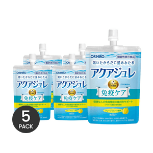Aqua Jelly Grapefruit Flavor 4.59 oz  *5【5 Packs】【Contains 100 Billion Lactic Acid Bacteria】【Refreshing Hydration】