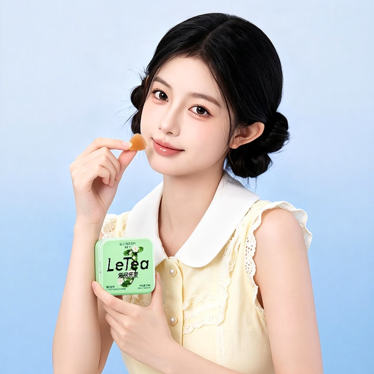 【중국 직배송】 르핀르차 LeTea 유산균차 함편 구강 상쾌 입 목캔디 말차맛 유산균차 함편*1상자 7