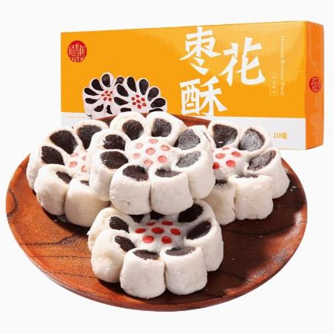 【中国直邮】 稻香村 枣花酥传统特产枣泥老式糕点心小吃210g/盒