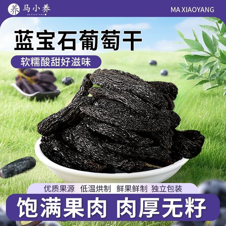 马小养 【店庆大促】蓝宝石葡萄干新疆葡萄干特产自然风干休闲零食80克*1袋