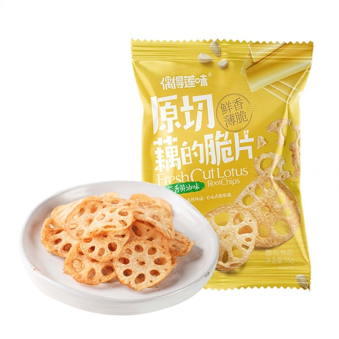 [중국 직배송] 오우더리안 오리지널 연근 슬라이스 크리스프 (마늘버터맛) 55g