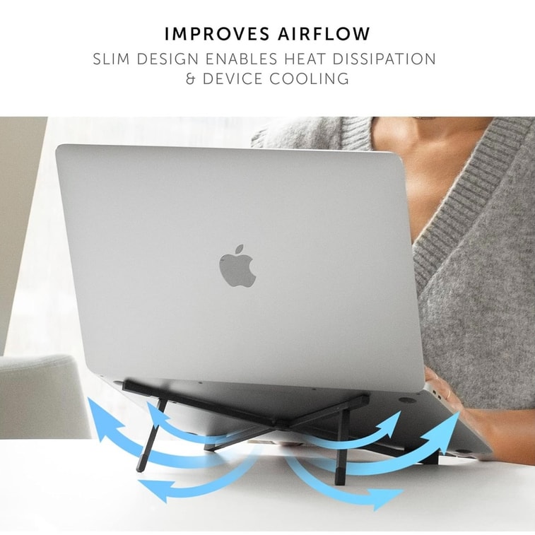 Fold Laptop Stand – Ultra-Slim Foldable & Portable Laptop Stand – Ergonomic & Optimized Viewing Angle – for 13 to 16 Inch MacBooks & Laptops, 10 to 16 Inch iPads & Tablets- Blue1排出 4
