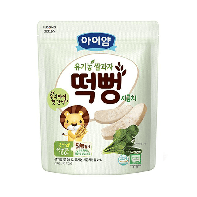 韩国ILDONG FOODIS Aiyam 有机菠菜Dduk Ppung 30g