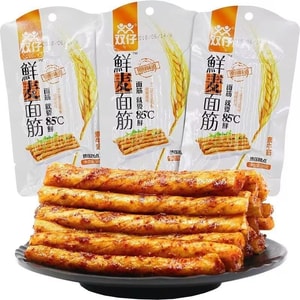 【中国直邮】 双仔 鲜麦面筋32g*5包【面筋就要85℃鲜锁鲜提味】 十二道古法秘制劲道弹牙 素牛筋调味面制品麻辣鲜香 小麦粉制作开袋即食 追剧解馋办公室小零食 5包囤货装更划算【劲道爽口一吃就停不下来】